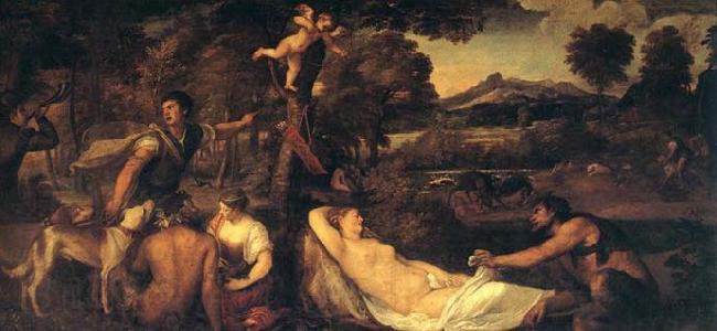 TIZIANO Vecellio Jupiter and Anthiope France oil painting art